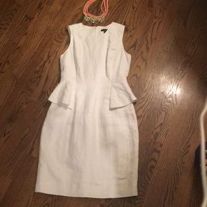 JCrew Linen Peplum Dress